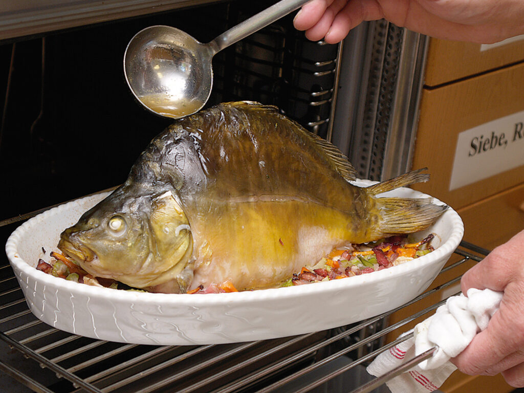 Karpfen gebacken