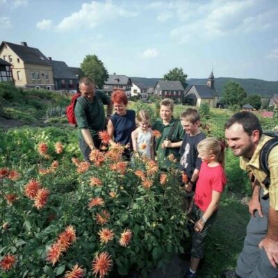 Steinbach an der Haide: Besuch im Pflanzgarten auf dem Dorfplatz