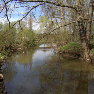 Steinenhausen (Kulmbach): Mainzusammenfluss und Schloss Steinenhausen